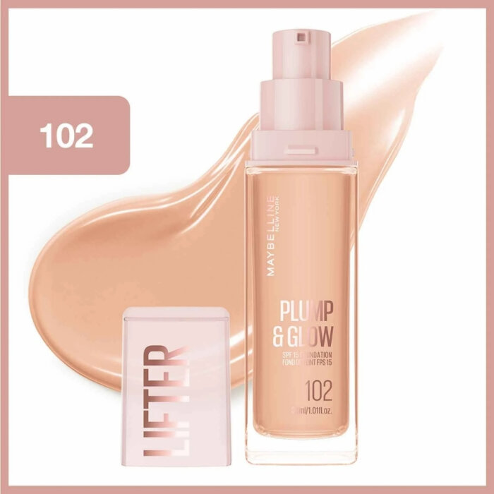 Maybelline Lifter Fondöten Plump&Glow 102 - 2