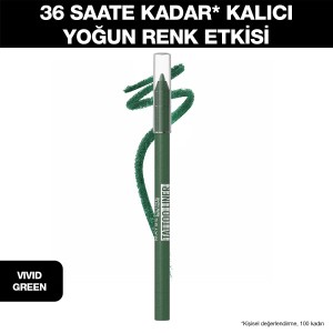 Maybelline New York Tattoo Liner Jel Göz Kalemi - Vivid Green - Thumbnail