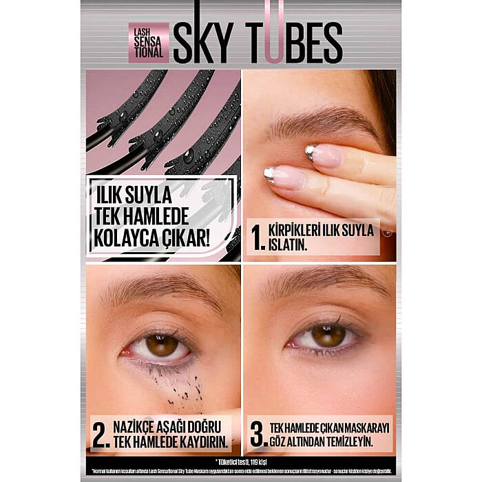 Maybelline Sky High Tubes Tubing Maskara Black - 3