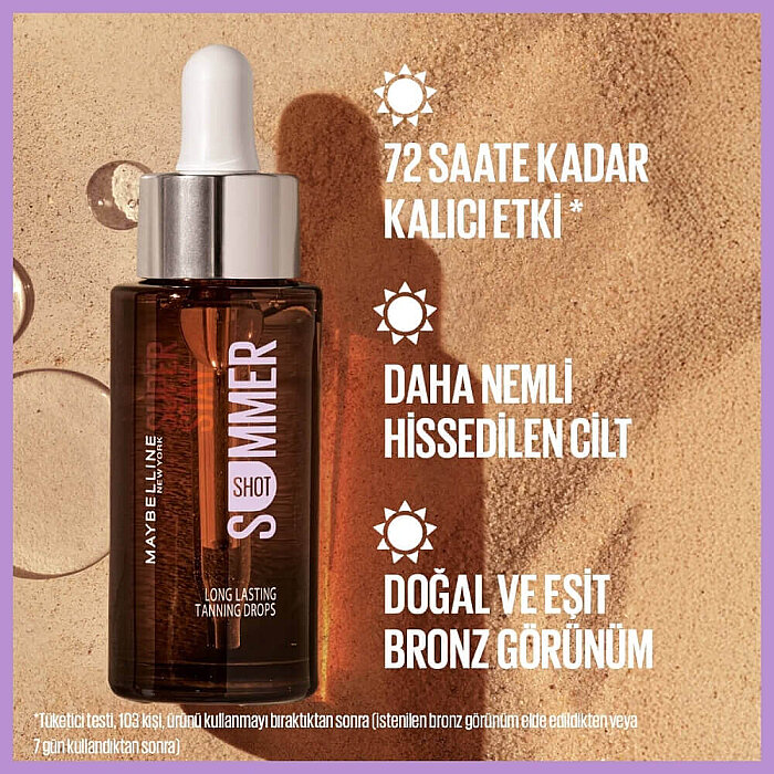 Maybelline Summer Shot Kalıcı Bronzlaştırıcı Damla Kontör - 2
