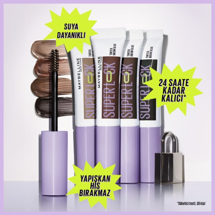 Maybelline Superlock Kaş Sabitleyici Maskara Deep Brown - 4