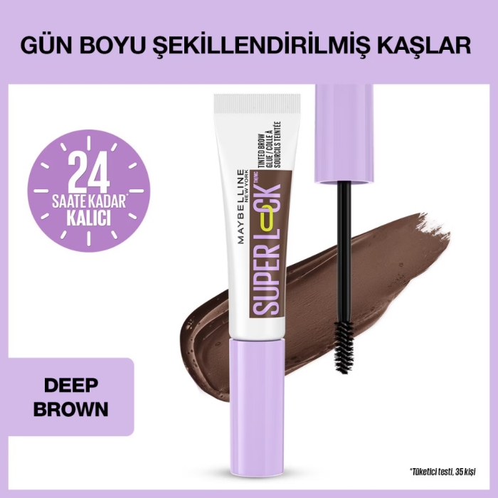 Maybelline Superlock Kaş Sabitleyici Maskara Deep Brown - 2