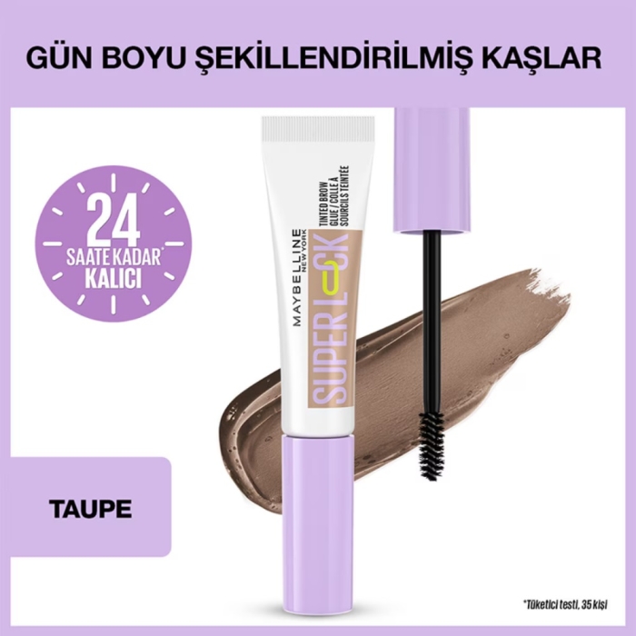 Maybelline Superlock Kaş Sabitleyici Maskara Taupe - 2