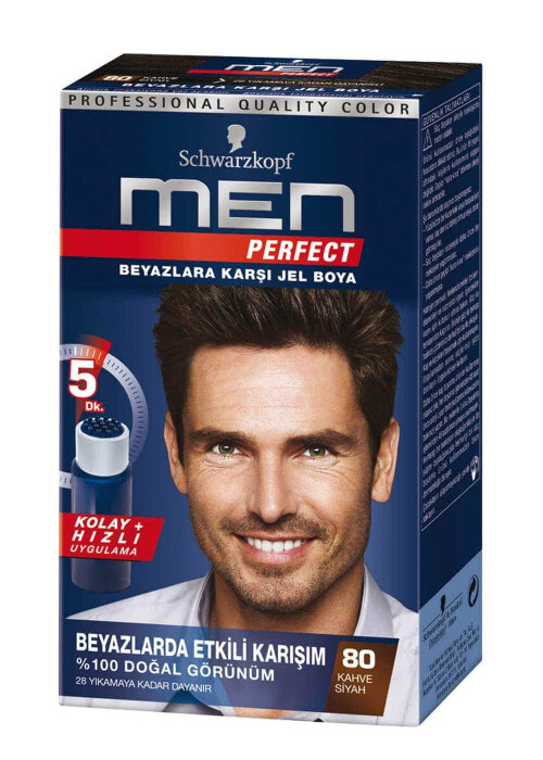 Men Perfect Beyazlara Karşı Jel Boya Siyah Kahve - 1