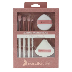 Nascita 4'lü Makyaj Fırçası & 2'li Puf Seti 162 - Nascita