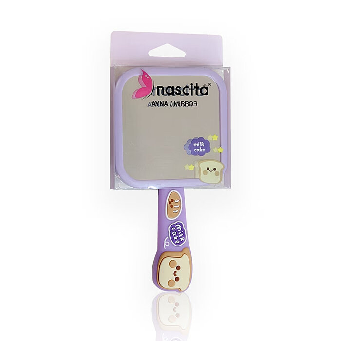 Nascita Figürlü El Aynası 17X9CM Mor - 2