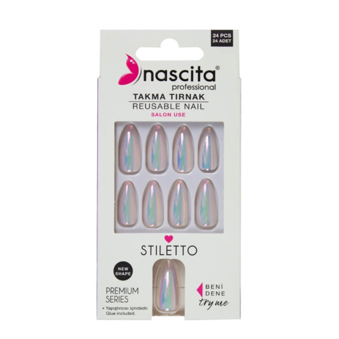 Nascita Hologram Takma Tırnak Beyaz 24'lü - 1