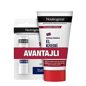 Neutrogena El Kremi 75 ml + Dudak Nemlendiricisi Parfümsüz Set - Neutrogena