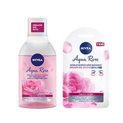Nivea - Nivea Aqua Rose Makyaj Temizleme Suyu 400 Ml + Göz Maskesi Set