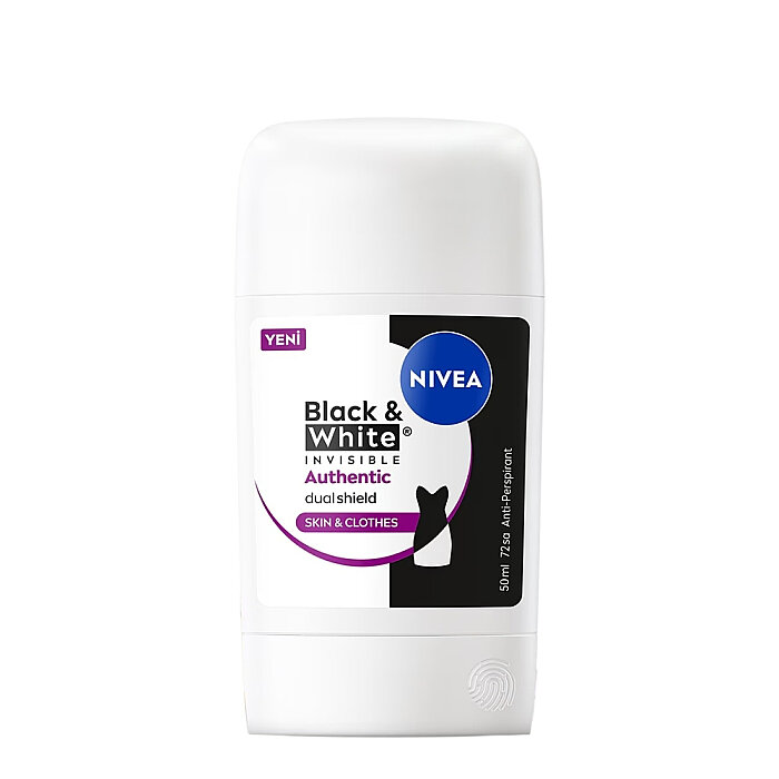 Nivea Black & White Authentic Kadın Deodorant Stick 50 Ml - 1