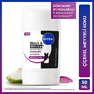 Nivea Black & White Authentic Kadın Deodorant Stick 50 Ml - 2