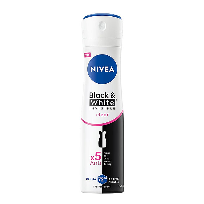 Nivea Black&White Clear Kadın Deodorant 150 Ml - 1