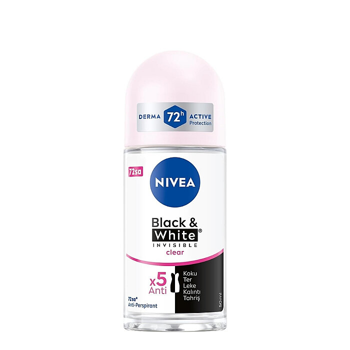 Nivea Black&White Clear Kadın Roll-On 50 Ml - 1