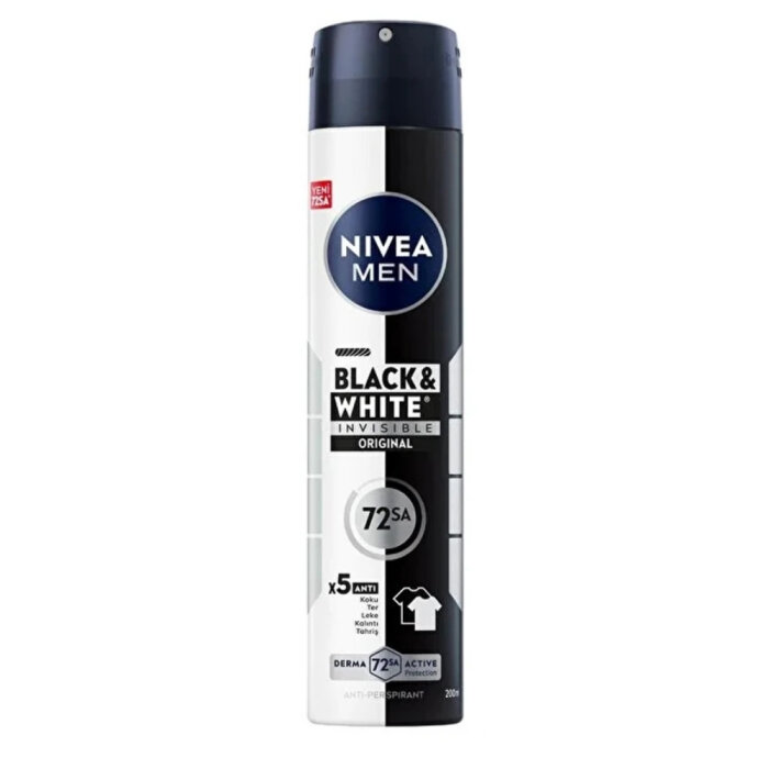 Nivea Black&White Invisible Power Erkek Deodorant 200 Ml - 1