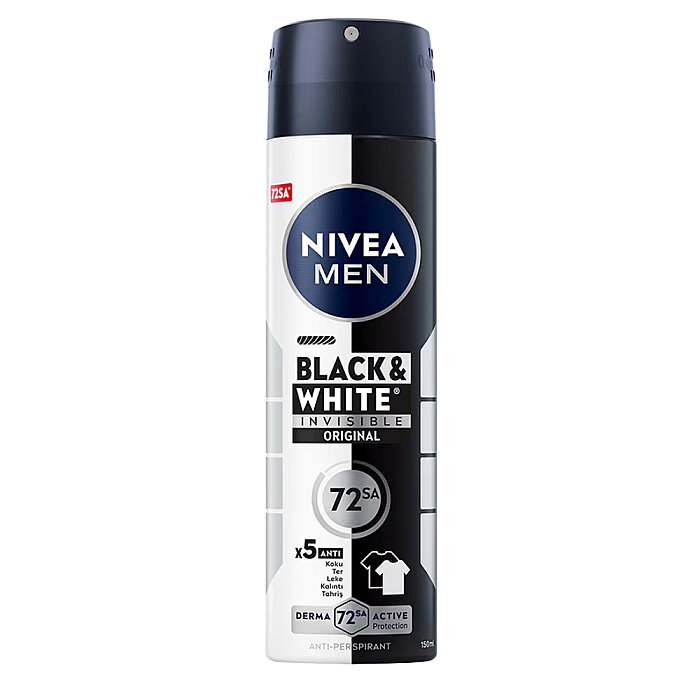 Nivea Black&White Invisible Power Erkek Deodorant 200 Ml - 1