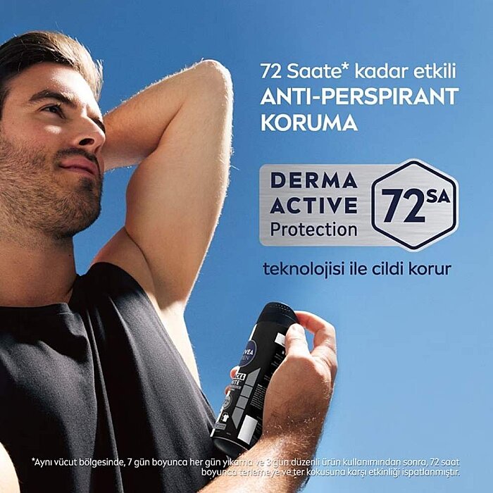Nivea Black&White Invisible Power Erkek Deodorant 200 Ml - 2