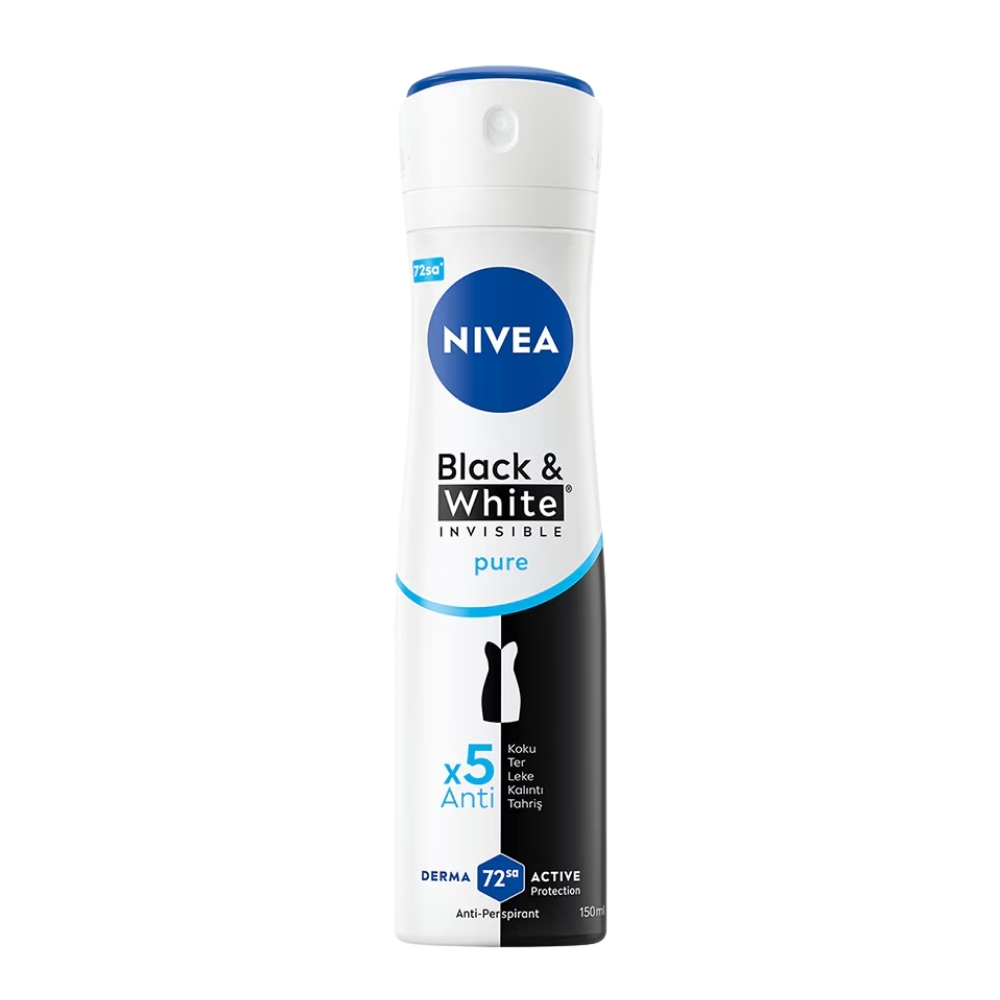Nivea Black&White Pure Kadın Deodorant 150 Ml