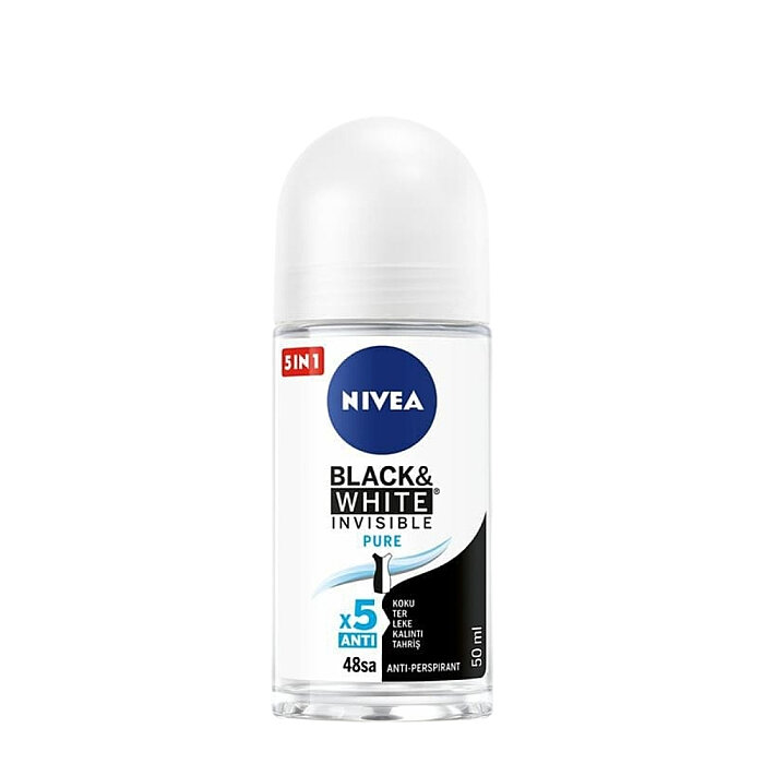 Nivea Black&White Pure Kadın Roll-On 50 Ml - 1