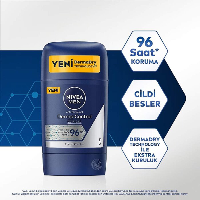 Nivea Derma Control Clinical Erkek Deodorant Stick 50 Ml - 2