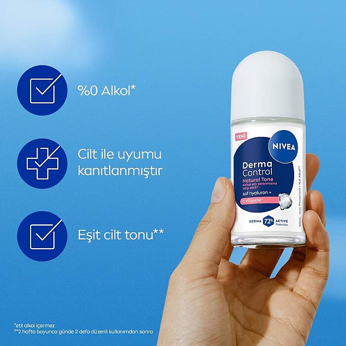 Nivea Derma Control Natural Tone Kadın Roll On 50 Ml - 3