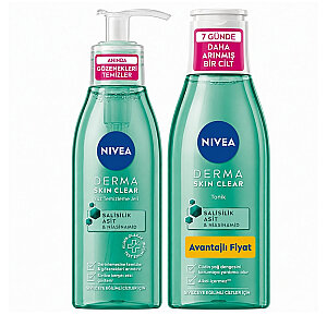 Nivea Derma Skin Clear Sivilce Karşıtı Yüz Temizleme Jeli 150 Ml + Tonik 200 Ml - Nivea