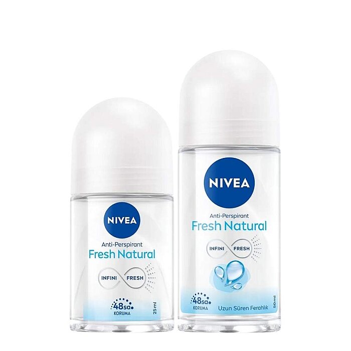 Nivea Fresh Kadın Deodorant Roll-On 50 Ml + Fresh Kadın Deodorant Roll-On 25 Ml Set - 1