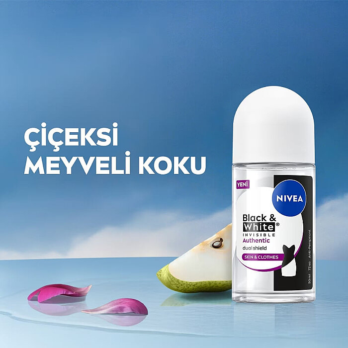 Nivea Invisible Black & White Authentic Kadın Deodorant Roll-On 50 Ml - 4