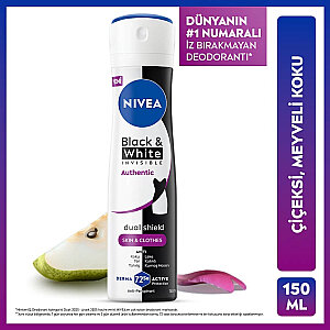 Nivea Invisible Black & White Authentic Kadın Deodorant Sprey 150 Ml - 2
