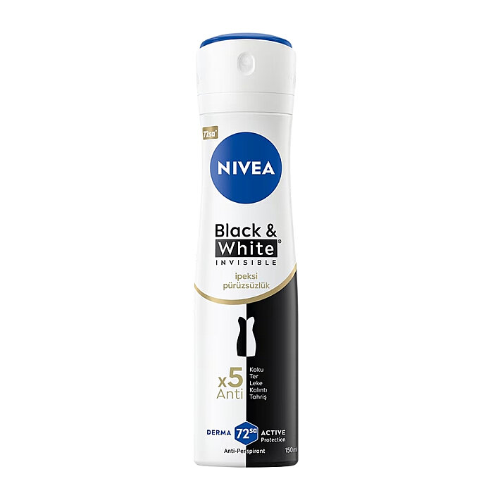 Nivea Invisible Black&White İpeksi Pürüzsüzlük Kadın Deodorant 150 Ml - 1