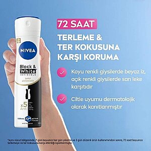 Nivea Invisible Black&White İpeksi Pürüzsüzlük Kadın Deodorant 150 Ml - 2
