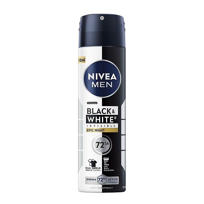 Nivea Men Black & White Power Epic Night Erkek Deodorant Sprey 150 Ml - 1