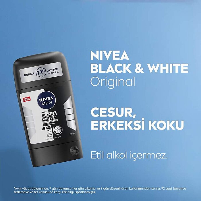 Nivea Men Black&White Invisible Deo Stick 50 Ml - 4