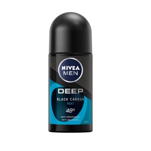 Nivea - Nivea Men Deep Beat Aktif Karbon Erkek Deodorant Roll-On 50 Ml