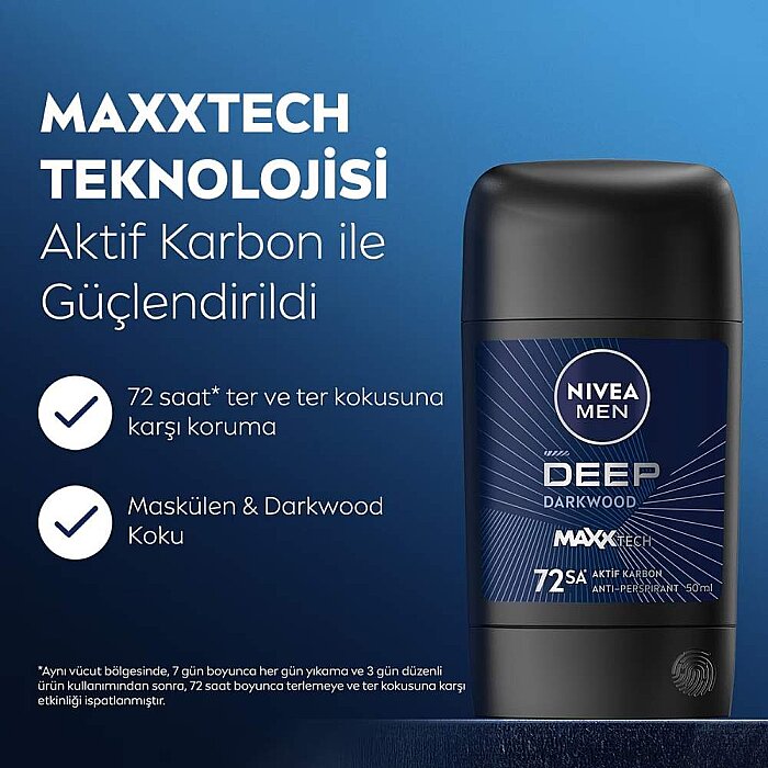 Nivea Men Deep Dimension Deo Stick 50 Ml - 2