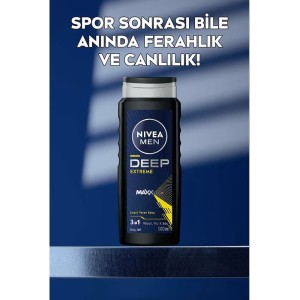 Nivea Men Duş Jeli Deep Extreme 500 Ml - Thumbnail