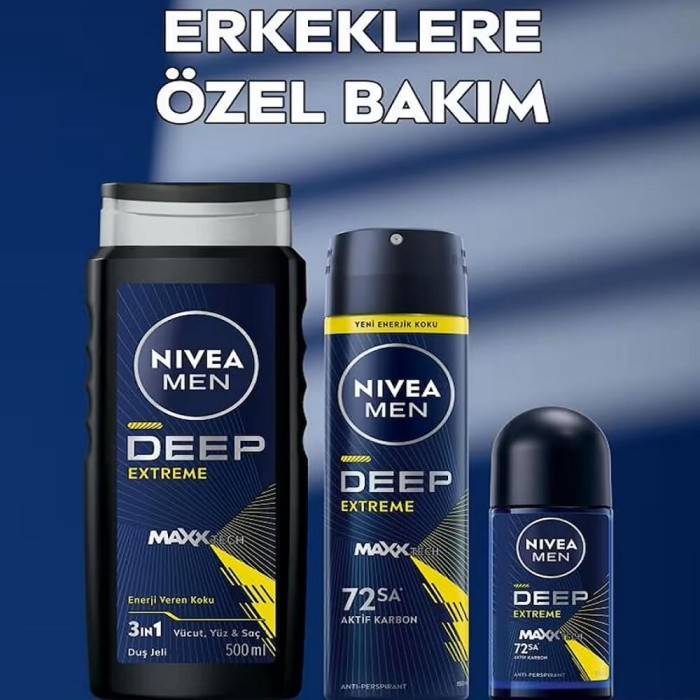 Nivea Men Erkek Roll-on Deodorant Deep Extreme 50 Ml