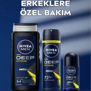 Nivea Men Erkek Sprey Deodorant Deep Extreme 150 Ml - Thumbnail