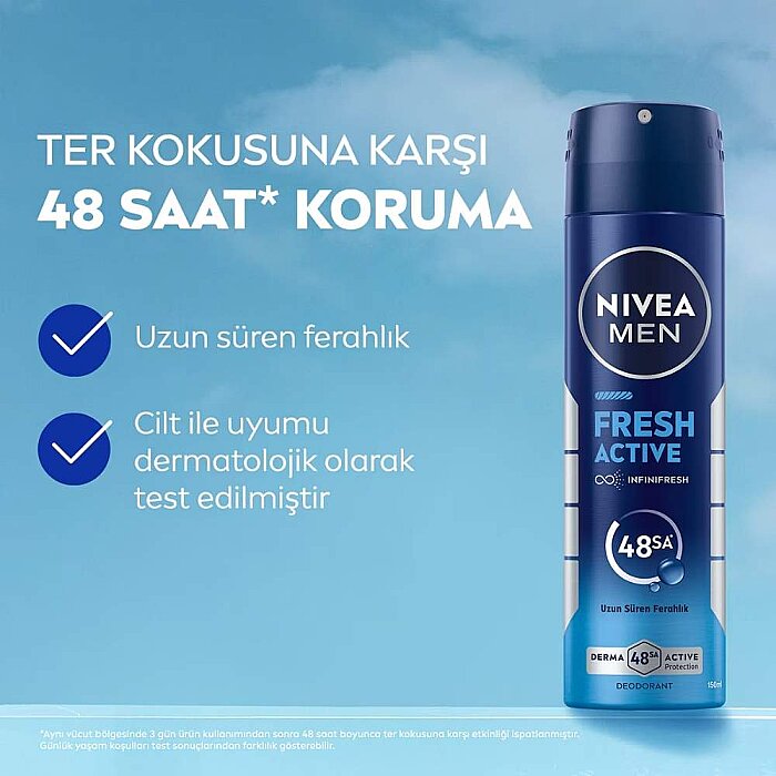 Nivea Men Fresh Active Deodorant Sprey 150 Ml - 2