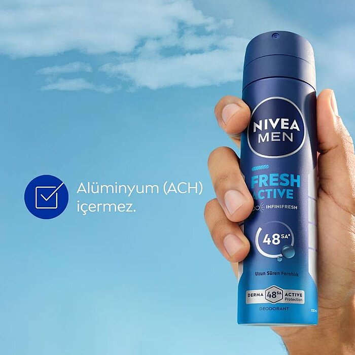 Nivea Men Fresh Active Deodorant Sprey 150 Ml - 3