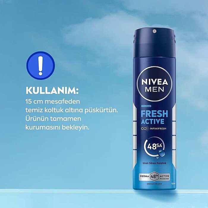 Nivea Men Fresh Active Deodorant Sprey 150 Ml - 4