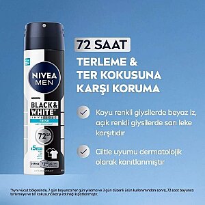 Nivea Men Invisible Black&White Fresh Deodorant 150 Ml - 2