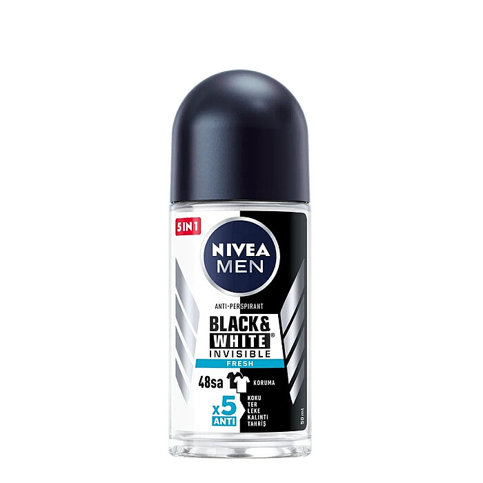 Nivea Men Invisible Black&White Fresh Roll-On 50 Ml - 1