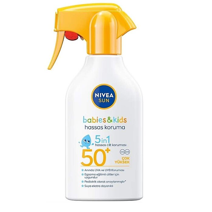 Nivea Sun Babies & Kids Hassas Koruma Güneş Koruyucu Sprey SPF50 270 Ml - 1