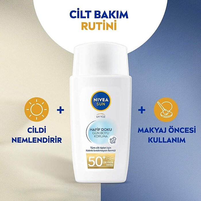 Nivea Sun Hafif Dokulu Yüz Güneş Koruma SPF50 40 Ml - 4