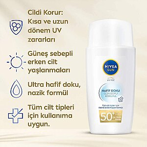 Nivea Sun Hafif Dokulu Yüz Güneş Koruma SPF50 40 Ml - 3