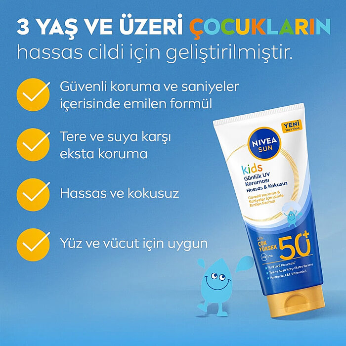Nivea Sun Kids Daily UV Protection Spf50+ 100 Ml - 2
