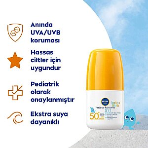 Nivea Sun Kids Hassas Koruma Güneş Koruyucu Roll-on SPF50 50 Ml - 2