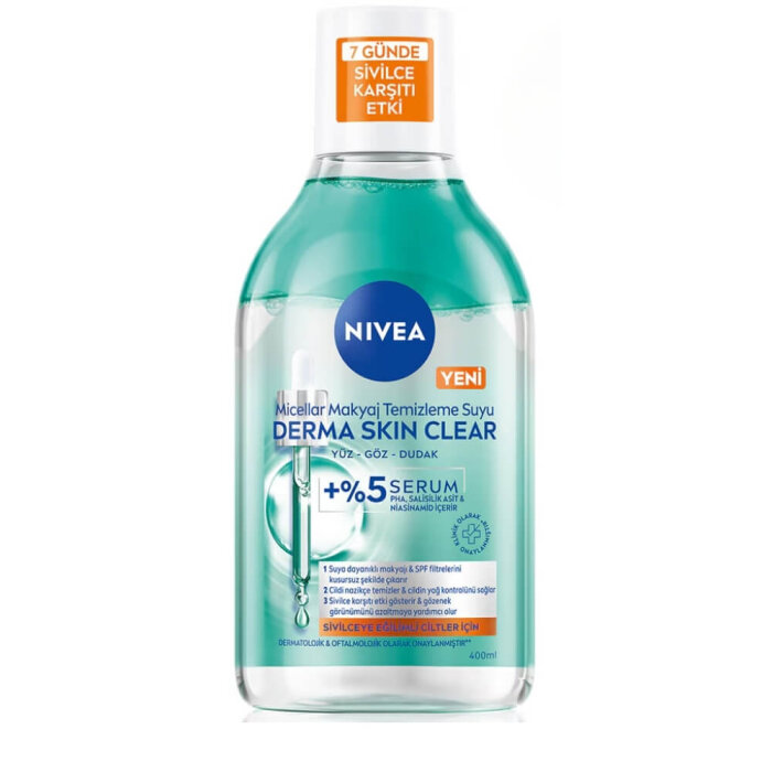 Nivea Visage Derma Skin Clear Micellar Makyaj Temizleme Suyu 400 Ml - 1