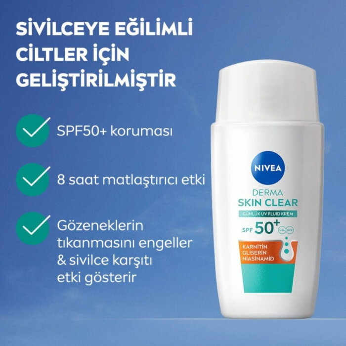 Nivea Visage Derma Skin Günlük SPF50 UV Fluid Krem 40 Ml - 2