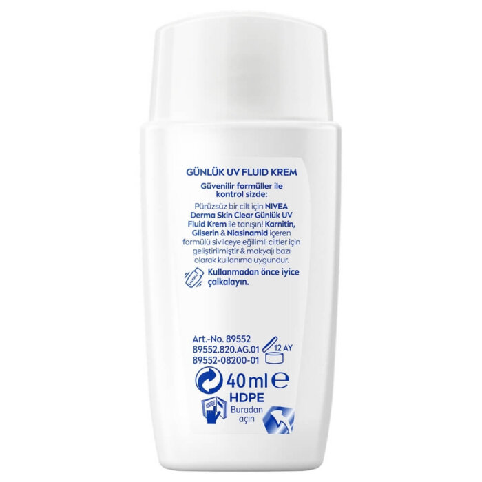 Nivea Visage Derma Skin Günlük SPF50 UV Fluid Krem 40 Ml - 7